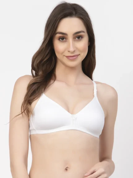 White Convertible Straps T-Shirt Bra Non Padded & Non-Wired Medium Coverage